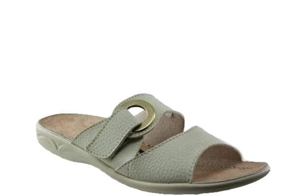 Womens sandal, absorbent cushioned footbed, wide straps